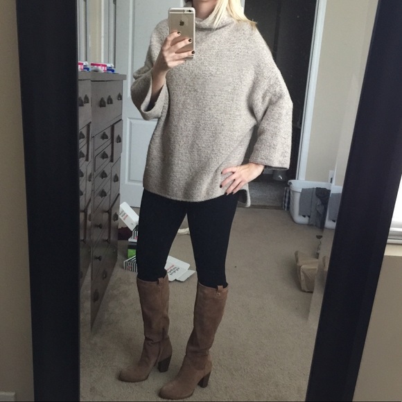 Zara Sweaters - ZARA Italian yarn mock neck oversized sweater